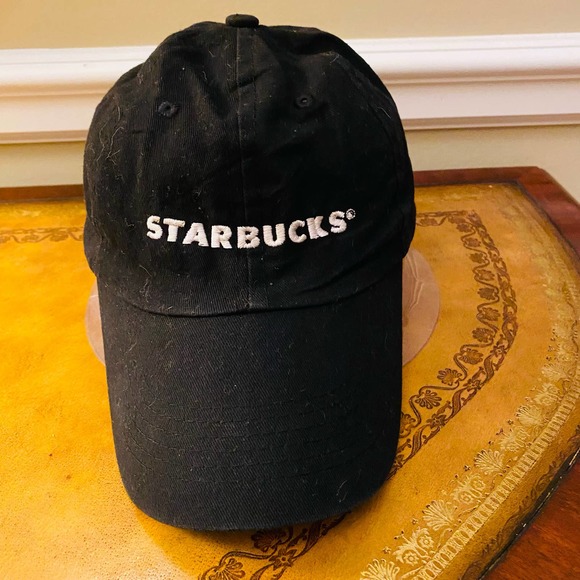 Starbucks Coffee Employee Black Cotton Baseball Strapback Cap Hat - Picture 1 of 5